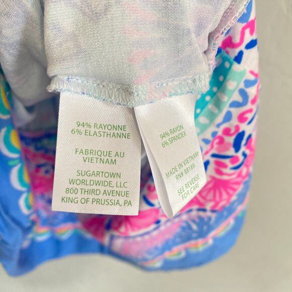 Lilly Pulitzer Bowen Halter Top Women Size Medium Multicolor Gold Chain Beach - Picture 7 of 12